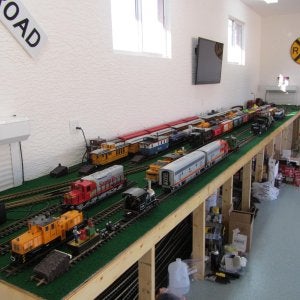 The start of my Man Cave Train Yard